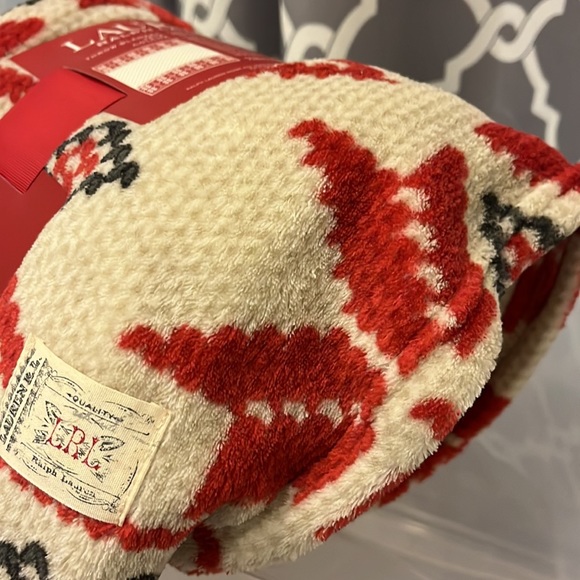 Polo Ralph Lauren Plaid Fleece Throw Blanket decor holiday new 60”x70” Christmas - Picture 9 of 9